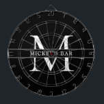 Personalised Monogram Name Dartboard<br><div class="desc">This personalised bar mat is a great gift for anyone in your life! Wow your friends and family with this classic and stylish design that can be personalised to your liking.</div>