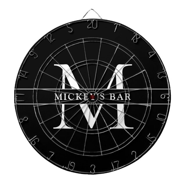 Personalised Monogram Name Dartboard (Front)