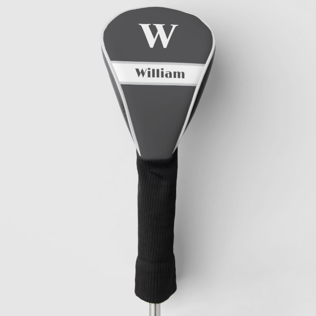 Personalised Monogram Name Golf Head Cover (Front)