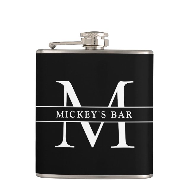 Personalised Monogram Name Hip Flask (Front)