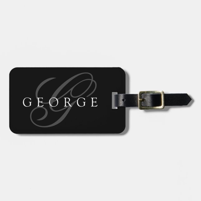 Personalised Monogram Name Initial Luggage Tag (Front Horizontal)