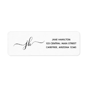 Personalised Monogram Name Initial Return Address