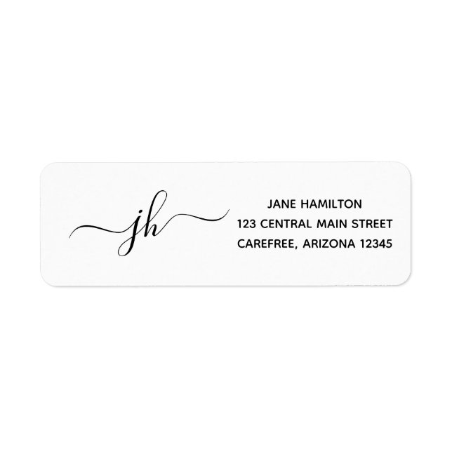 Personalised Monogram Name Initial Return Address (Front)
