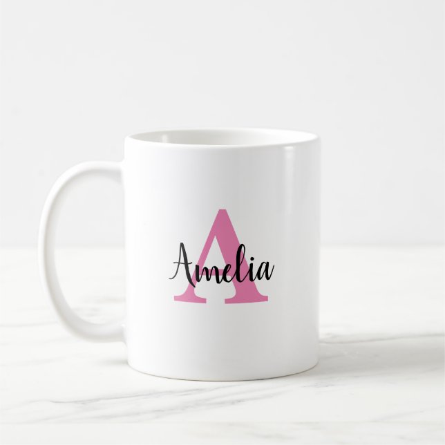 Personalised Monogram Name Mug Script (Left)