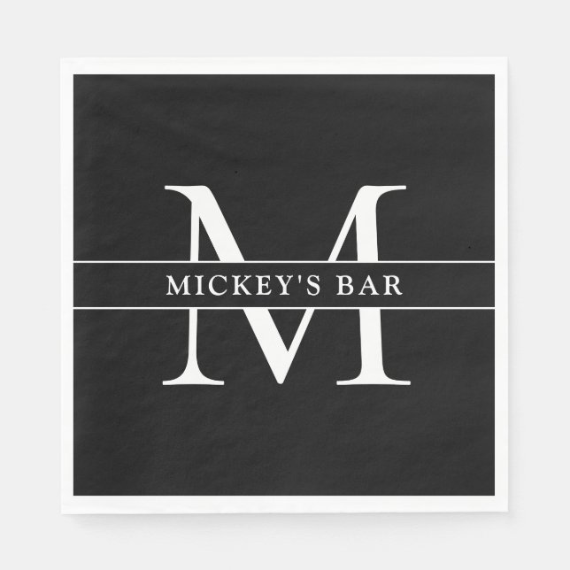 Personalised Monogram Name Napkin (Front)