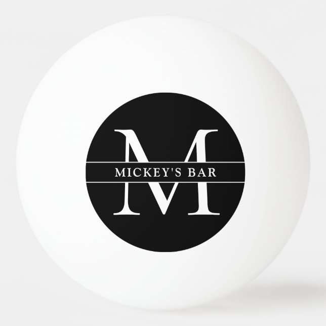 Personalised Monogram Name Ping Pong Ball (Front)