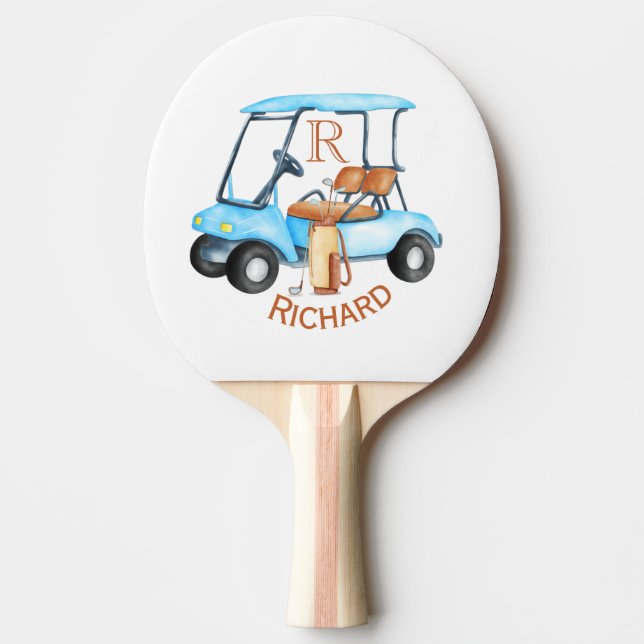 Personalised Monogram Name Ping Pong Paddle (Front)