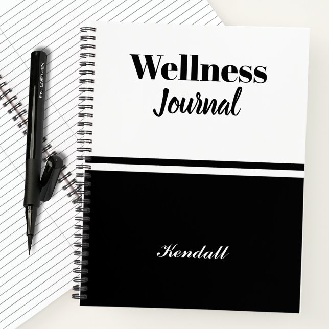 Personalised Monogram Name Script Wellness Journal (Creator Uploaded)