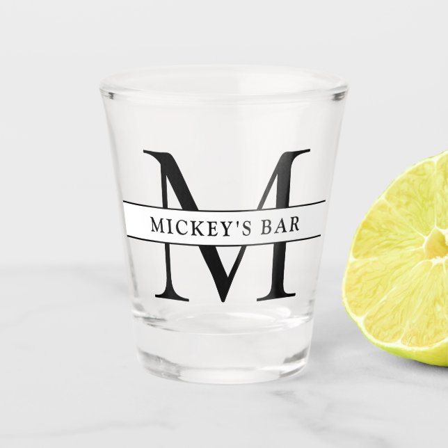 Personalised Monogram Name Shot Glass (Front)