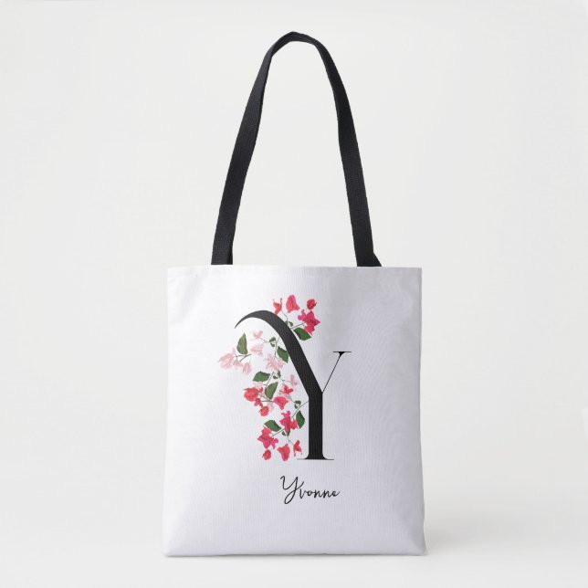 Personalised Monogram Name Tote Bag - Letter Y (Front)