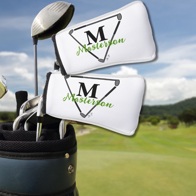 Personalised Monogram/Name Unique Golf Clubs Green Head Cover (Creator Uploaded)