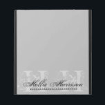 Personalised Monogram : Notepad<br><div class="desc">Customise with your own background colour,  change initials and name to personalise. Design by LuckyGirl Graphics.</div>
