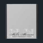 Personalised Monogram : Notepad<br><div class="desc">Customise with your own background colour, change initials and name to personalise. Design by LuckyGirl Graphics.</div>