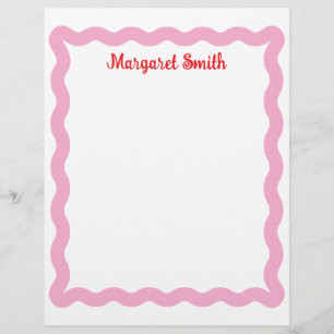 Personalised Monogram Notepads with Scallop Border Custom Letterhead