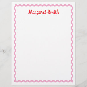Personalised Monogram Notepads with Scallop Border Custom Letterhead