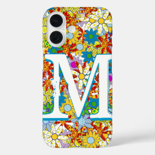 Personalised Monogram or Name Floral Pattern iPhone 16 Case