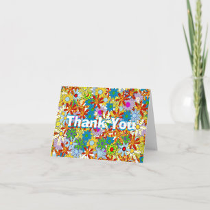 Personalised Monogram or Name Floral Pattern Thank You Card
