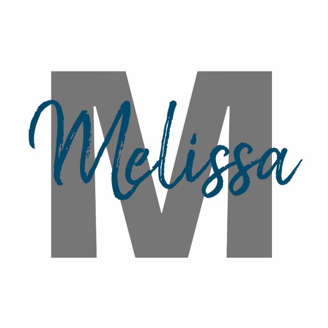 Personalised Monogram Photo Sculpture Magnet (Front)