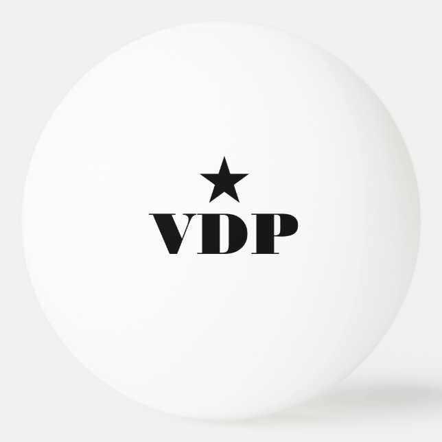 Personalised monogram ping pong balls (Front)