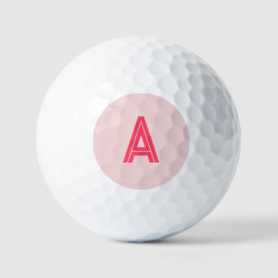 Personalised Monogram Pink Golf Balls