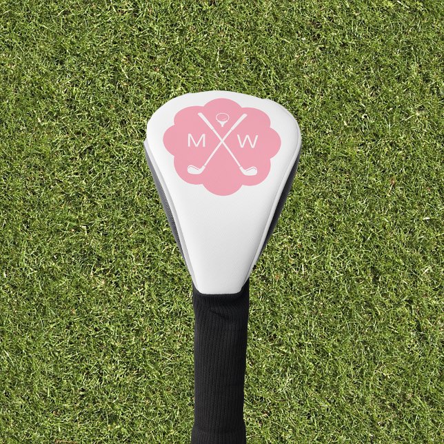 Personalised Monogram Pink Golf Head Cover (Creator Uploaded)
