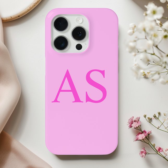Personalised Monogram Pink Initial Phone Case (Creator Uploaded)