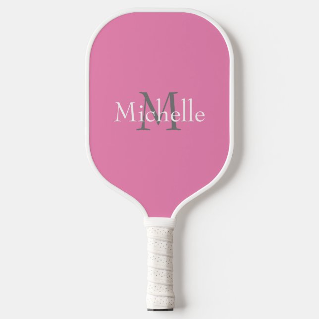 Personalised Monogram Pink Pickleball Paddle (Front)