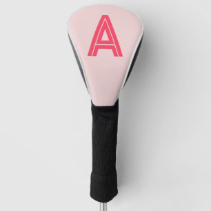 Personalised Monogram Pink Red Golf Head Cover