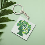 Personalised Monogram Plant Mum Gardener Key Ring<br><div class="desc">For the plant lover,  keen gardener,  botanist or horticulturist. A gift for the plant lover for any occasion. Easily personalised with the inclusion of a monogram initial on the back.</div>