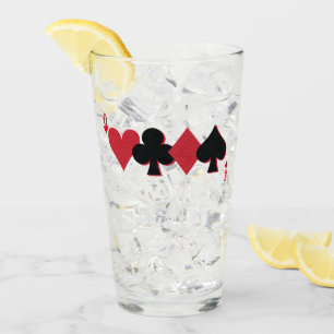 Personalised Monogram Playing Card Bridge & Poker Glass