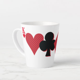 Personalised Monogram Playing Cards Bridge & Poker Latte Mug