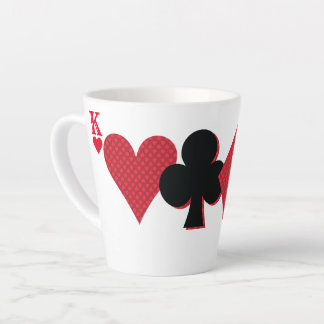 Personalised Monogram Playing Cards Bridge & Poker Latte Mug