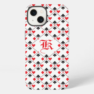 Personalised Monogram Poker Playing Card Suit iPhone 13 Case