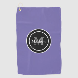 Personalised Monogram Purple Golf Towel
