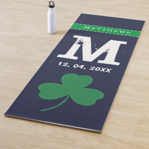Personalised Monogram Saint Patrick's Day Yoga Mat