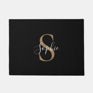 Personalised Monogram Script Elegant Customised Doormat
