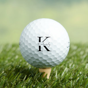 Personalised Monogram Script Name Titleist Pro V1 Golf Balls