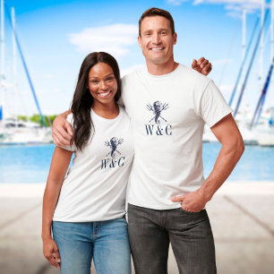 Personalised Monogram Seahorse Nautical T-Shirt