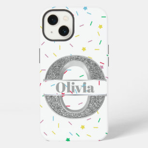 Personalised Monogram Silver Initial O Your Name iPhone 13 Case