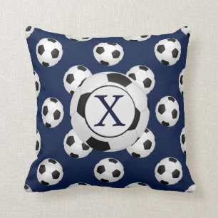 Personalised Monogram Soccer Balls Sports Cushion