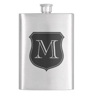 Personalised monogram stainless steel flask
