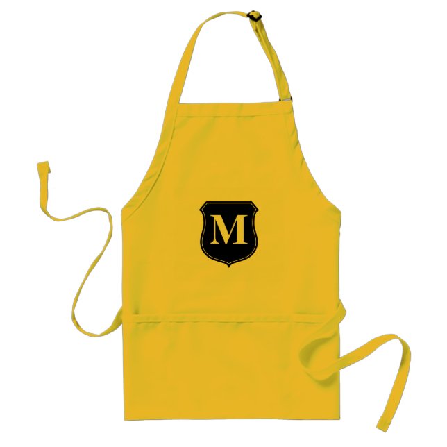 Personalised monogram standard BBQ apron for men (Front)