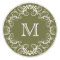 Personalised Monogram Stickers Floral Green