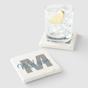 Personalised Monogram Stone Coaster
