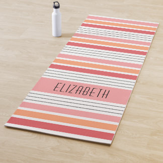 Personalised Monogram Striped Yoga Mat