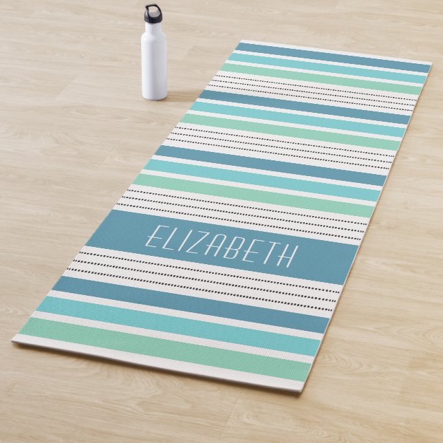 Personalised Monogram Striped Yoga Mat (In Situ)