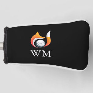 Personalised Monogram Stylish Fox And Ball  Golf Head Cover