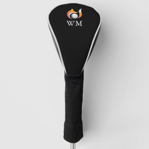 Personalised Monogram Stylish Fox And Ball Golf Head Cover