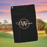 Personalised Monogram Stylish Script Name Golf Towel<br><div class="desc">A stylish golf gift. You can personalise the name,  monogram and customise the font and colours to create your own unique design. Designed by Thisisnotme©</div>