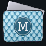 Personalised Monogram Teadrop Pattern Blue Laptop Sleeve<br><div class="desc">This stylish laptop sleeve features a unique teardrop pattern in shades of blue. Personalise it by replacing the placeholder text. For more options such as to change the font and it's size click the "Customise it" button. *Please note that the Zazzle Watermark that appears in the zoom preview will NOT...</div>